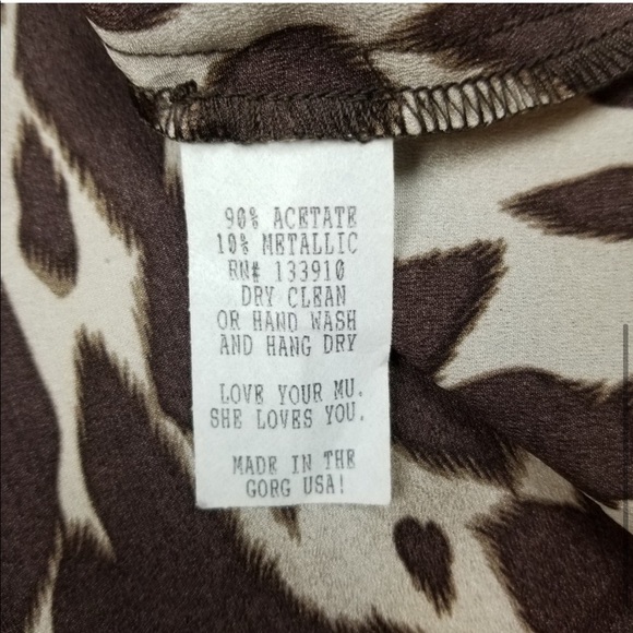 🛍️Show Me Your Mumu Neutral Animal Print Blouse Medium - Picture 6 of 8